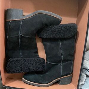 Coach Black Winter Boots with Cozy Lining